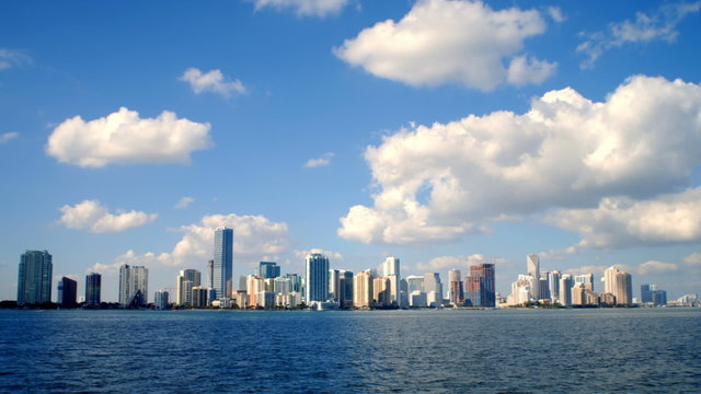 Time-lapse of the skyline of Miami.