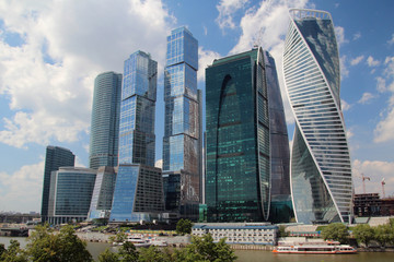 Fototapeta na wymiar Moscow City business center, Russia 