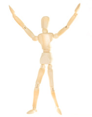 Wooden dummy - greeting - 100291010