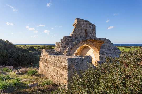 ancient greek town scene cyprus