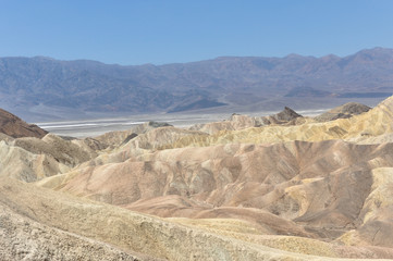 View of the Zabriskie Point in the Death Valley National Park, California