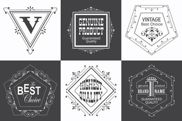 Obraz premium Monogram logo template with flourishes calligraphic elegant orna