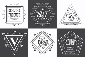 Obraz premium Monogram logo template with flourishes calligraphic elegant orna