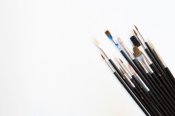 Fototapeta premium Illustrator paintbrushes on white background