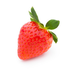 Strawberry on the white background.