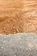 Road construction site