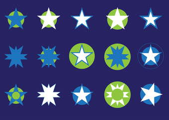 stars icons set