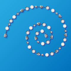 Abstract Vector illustration with jewelery elements.