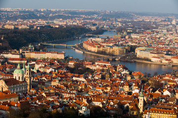 Obraz premium Aerial view over Old Town in Prague