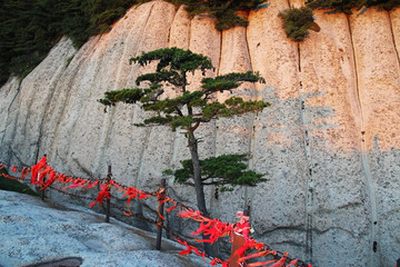 Huashan Mountain at sunset, Xian, China