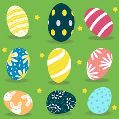Easter eggs. Vector illustration