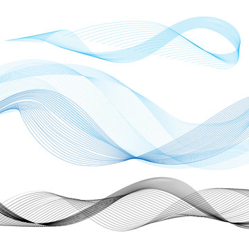 abstract colorful line wave vector illustration © tanor27