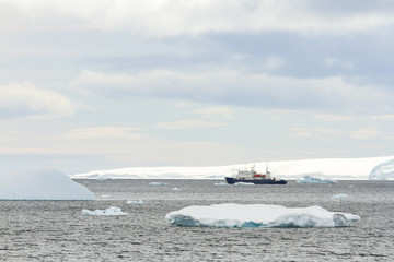 Research ship in Antarctica