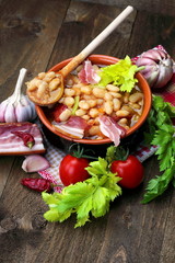 Fagioli e pancetta