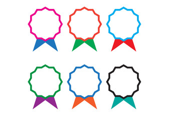 Set of banners, ribbons