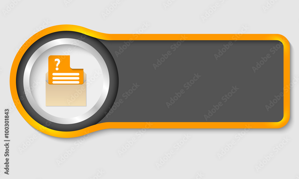 Poster abstract button for your white text and envelope