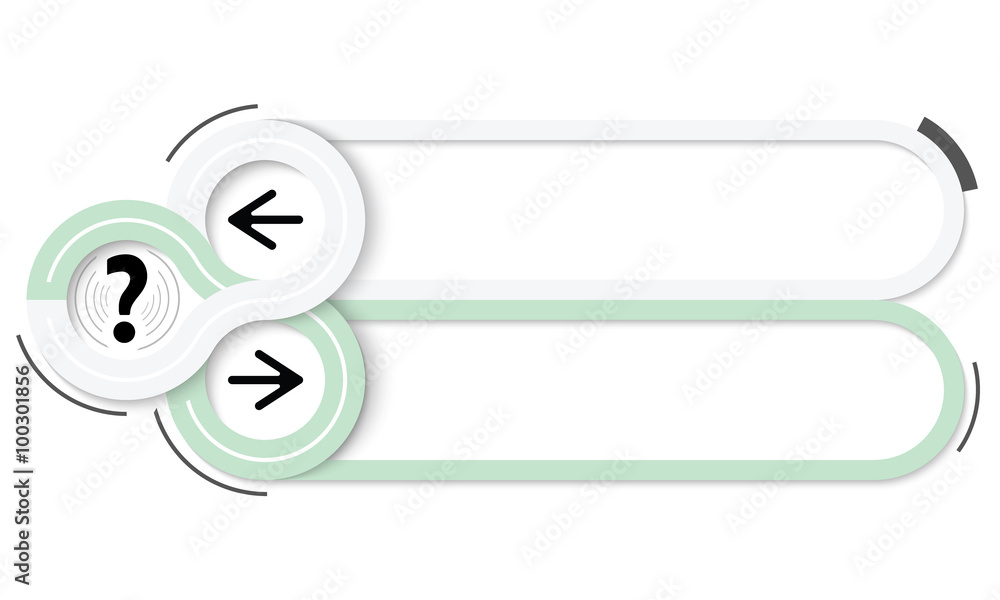 Poster two frames for your text and question mark mark