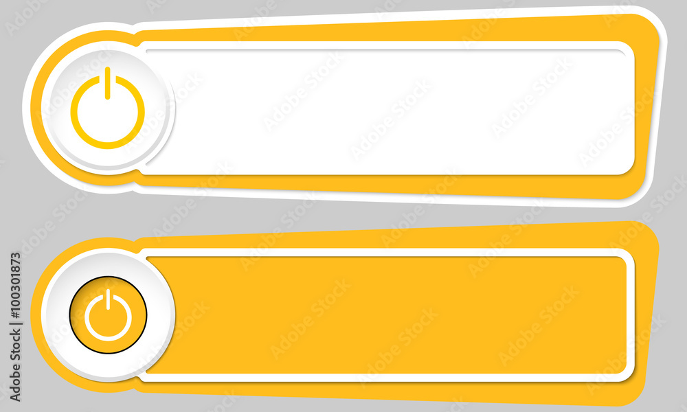 Poster abstract buttons for your text and power button