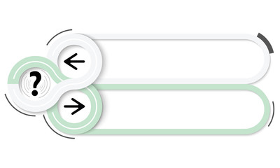 Obraz premium Two frames for your text and question mark mark