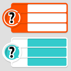 Colored boxes for your text and question mark