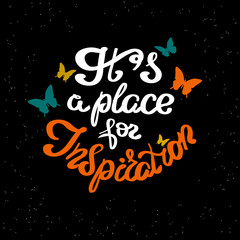 It is a place for inspiration scribble handwritten design element