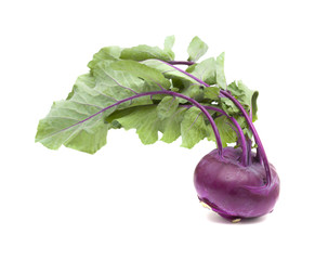 Kohlrabi isolated on white