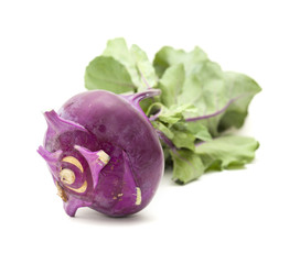 Kohlrabi isolated on white