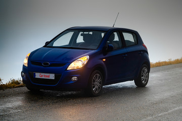 another view of a water bottle. Long exposure photo at night