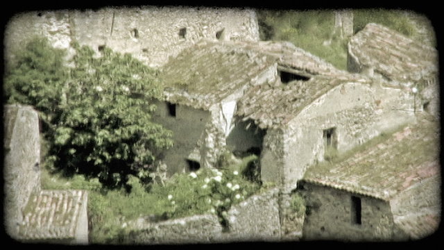Italian Ruins 25. Vintage stylized video clip.
