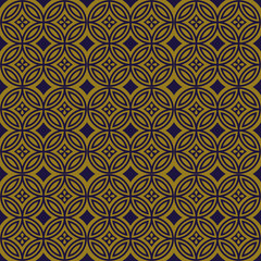 Elegant antique background image of round cross line flower pattern.
