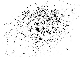 Dust overlay, distress grunge dirty grain vector texture, Simply Grainy grunge black abstract texture effect on a white background. Black ink blow explosion on black background. Paint spray, drop.