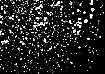 Falling and blow snow texture pattern on black background. Christmas and winter holiday mood Background. Winter weather background. Snowstorm, snow with white snowflakes winter and holiday background.