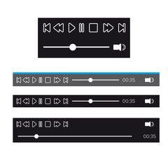 Audio web player vector