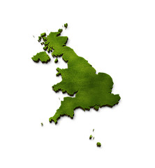 3D Great Britain Map Terrain