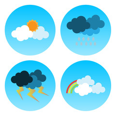 Cloud icon set