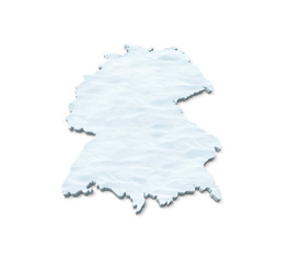 3D Germany Map Snow
