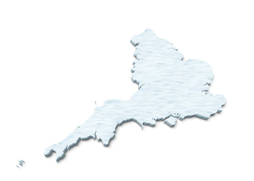 3D England Map Snow