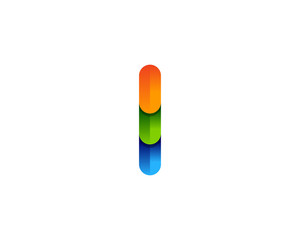 Letter I Colorful Logo Design