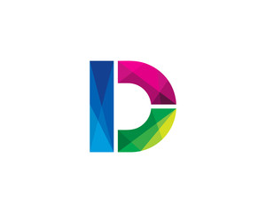 Letter D Color Poly Logo Design