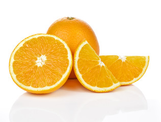 Orange fruit isolated on white background