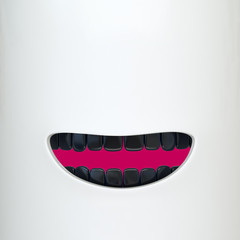 black teeth conceptual illustration