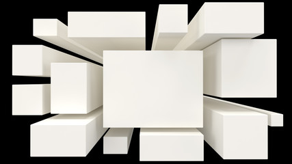 white blocks background