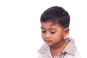 face of cute school boy