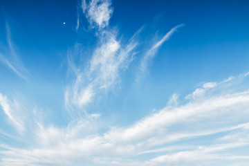 Blue sky with clouds  used  background