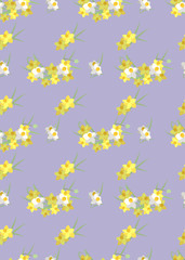 Floral narcissus retro vintage background
