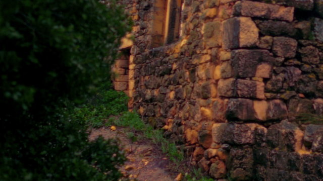 Royalty Free Stock Video Footage panorama of ruins at Bar'am shot in Israel at 4k with Red.