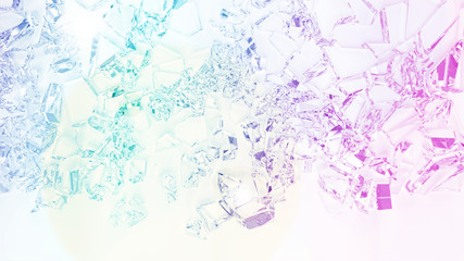 broken glass glowing background