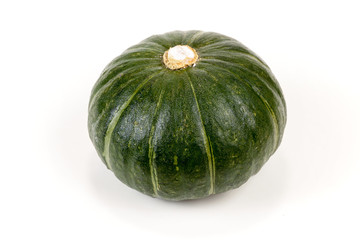 Fresh Green Japanese Pumpkin on isolated