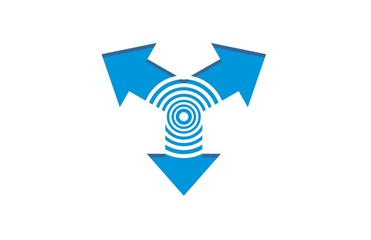 spread arrow connection logo vector