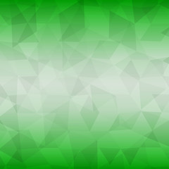 abstract geometric background of triangles on colorful green fond